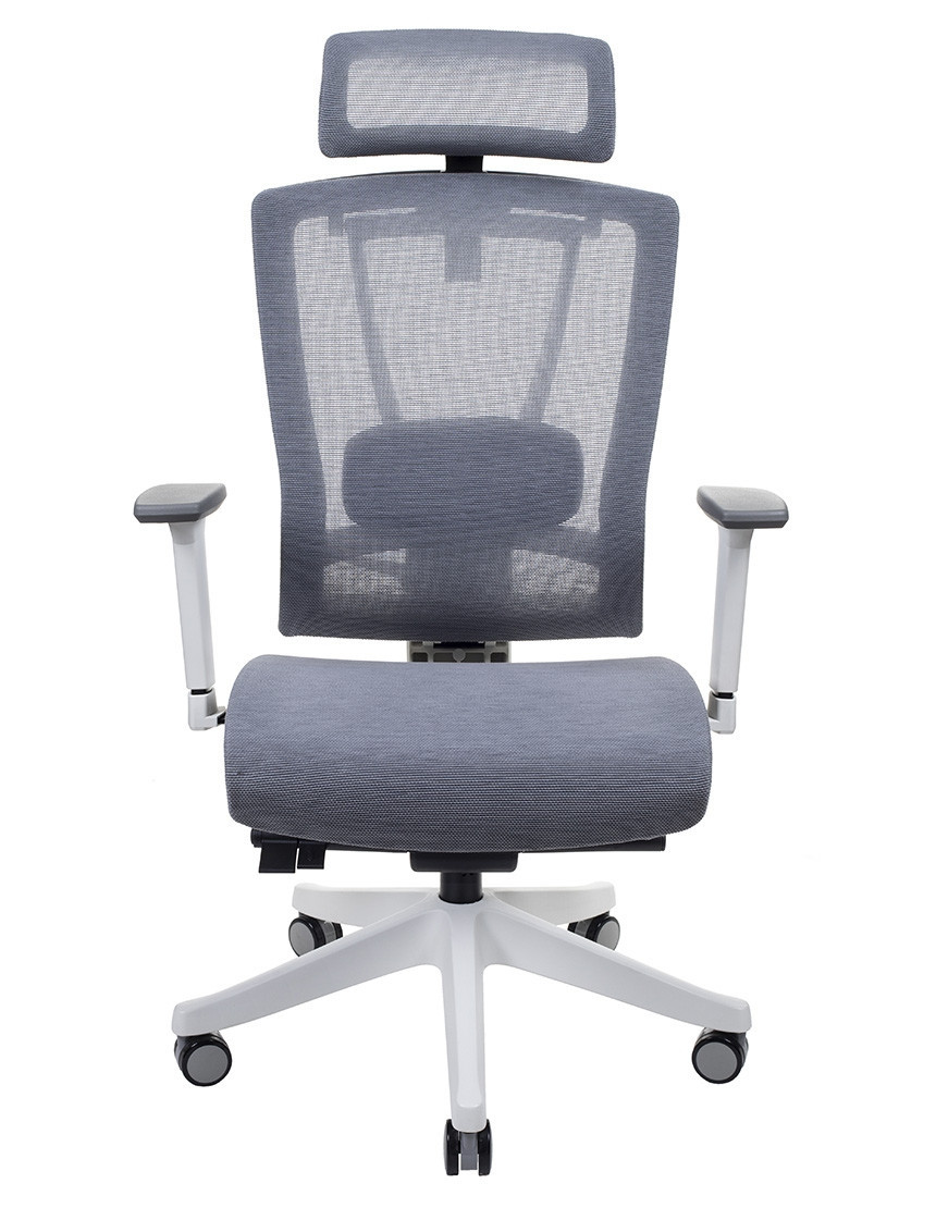 Крісло керівника LUX- ERGO CHAIR 2 MESH WHITE/ GREY ергономічне