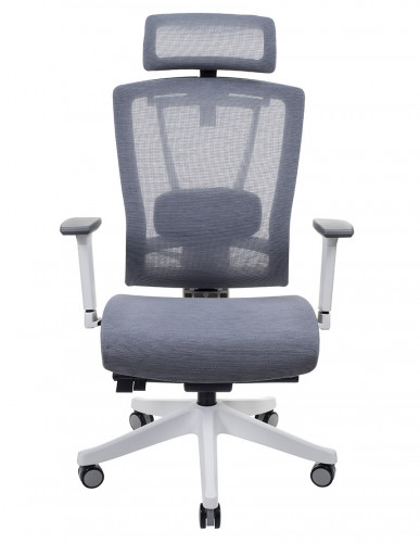 Крісло керівника LUX- ERGO CHAIR 2 MESH WHITE/ GREY ергономічне