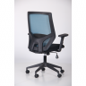  Кресло офисное AMF- Lead Black ( сиденье Нест-01 черная/спинка Сетка SL-18 аквамарин) 1