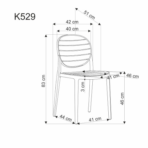 Стул уличный HALMAR K-529