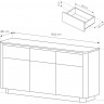 Комод Perfect Home Torro 3D3S/163 Дуб кремона
