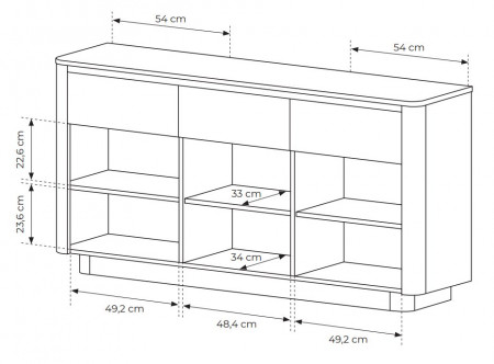 Комод Perfect Home Torro 3D3S/163 Дуб кремона