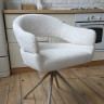 Стул поворотный VTR- R-180 букле (молочная туча/капучино)