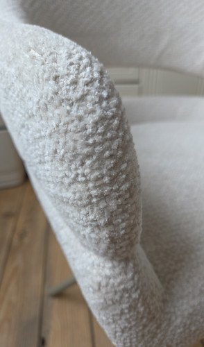 Стул поворотный VTR- R-180 букле (молочная туча/капучино)