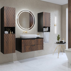 Комплект для ванной Helvetia ENZO (черный оникс/дуб катания)