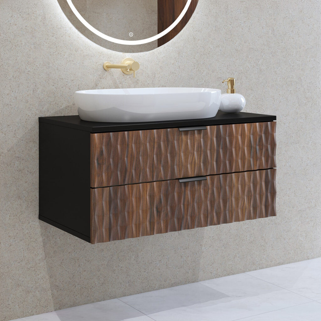 Комплект для ванной Helvetia ENZO (черный оникс/дуб катания)