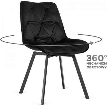 Стул поворотный MEBEL ELITE Marco черный велюр