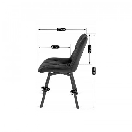 Стул поворотный MEBEL ELITE Marco черный велюр