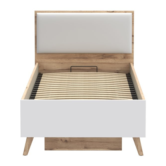 Кровать односпальная Forte VANKKA VNKL4092 (дуб/белый)