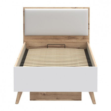 Кровать односпальная Forte VANKKA VNKL4092 (дуб/белый)