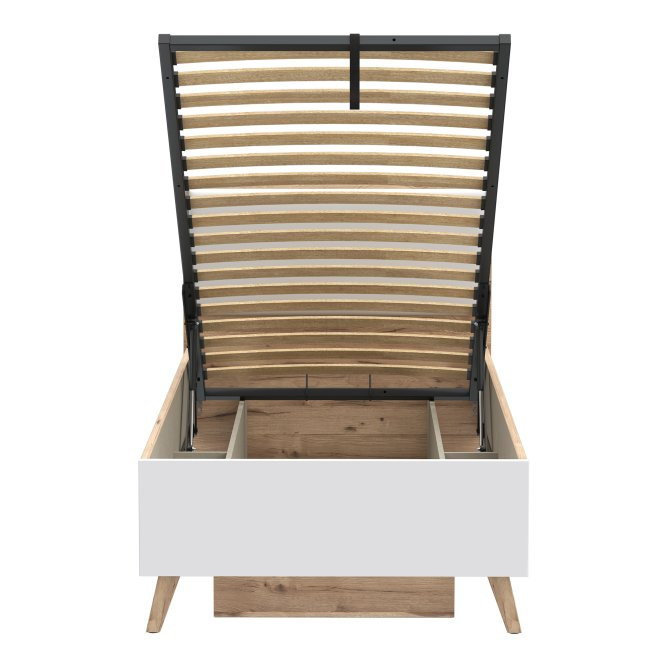 Кровать односпальная Forte VANKKA VNKL4092 (дуб/белый)