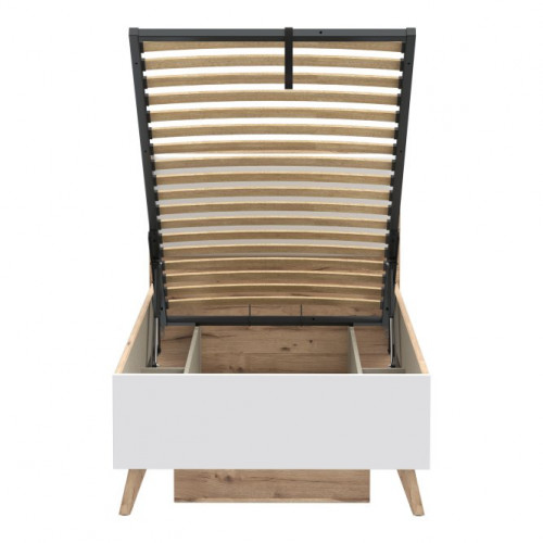 Кровать односпальная Forte VANKKA VNKL4092 (дуб/белый)