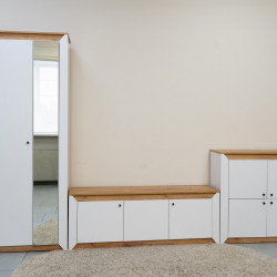 Комплект в гостиную EVR- Нордик-3 дуб крафт золотой + фасад белый