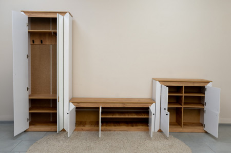 Комплект в гостиную EVR- Нордик-3 дуб крафт золотой + фасад белый