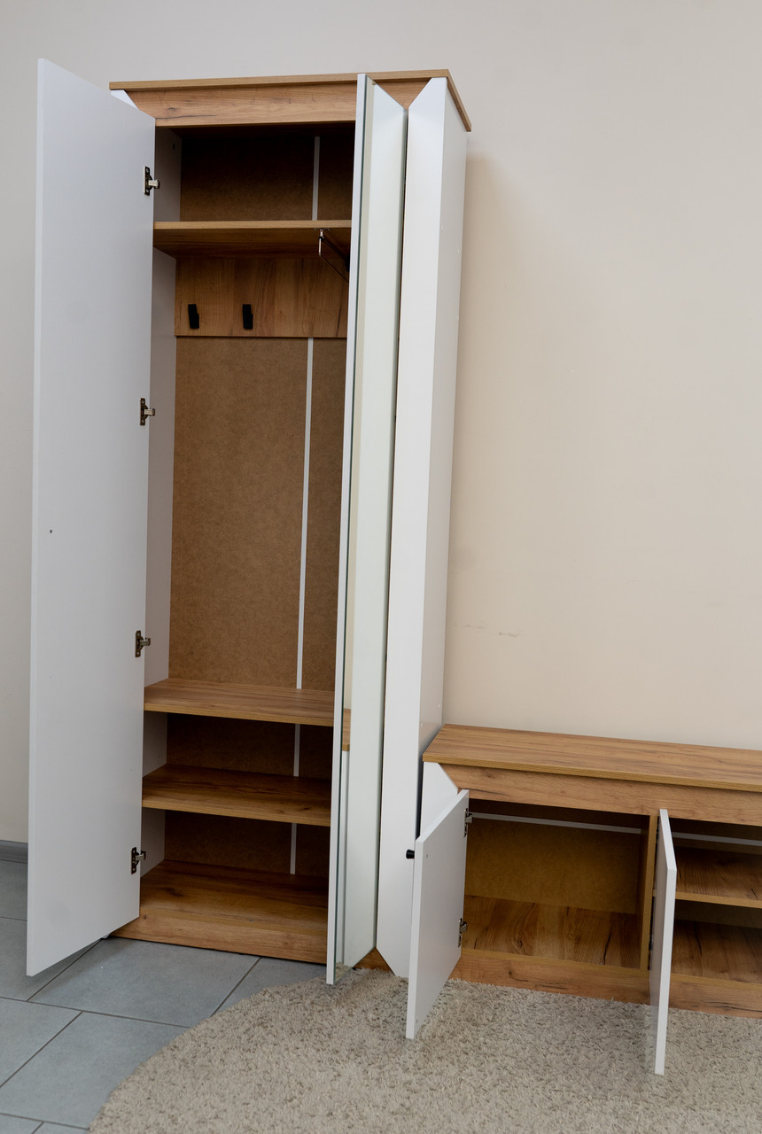 Комплект в гостиную EVR- Нордик-3 дуб крафт золотой + фасад белый