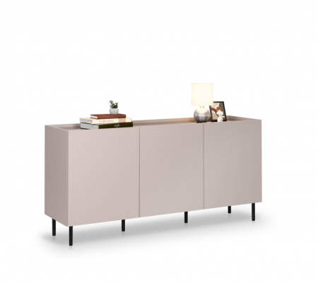 Комод MRK- Нео 3дв 1,6 м Глянец орех Макадамия/ супермат Тоффи