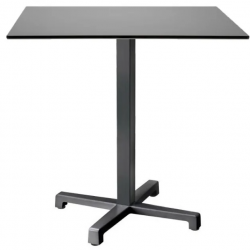 Стол уличный, столешница HPL VLL- SCAB Cross антрацит 70х70 см