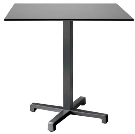 Стол уличный, столешница HPL VLL- SCAB Cross антрацит 70х70 см