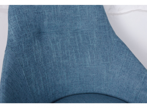 Стул поворотный NL- TOLEDO (ткань рогожка) темно- голубой