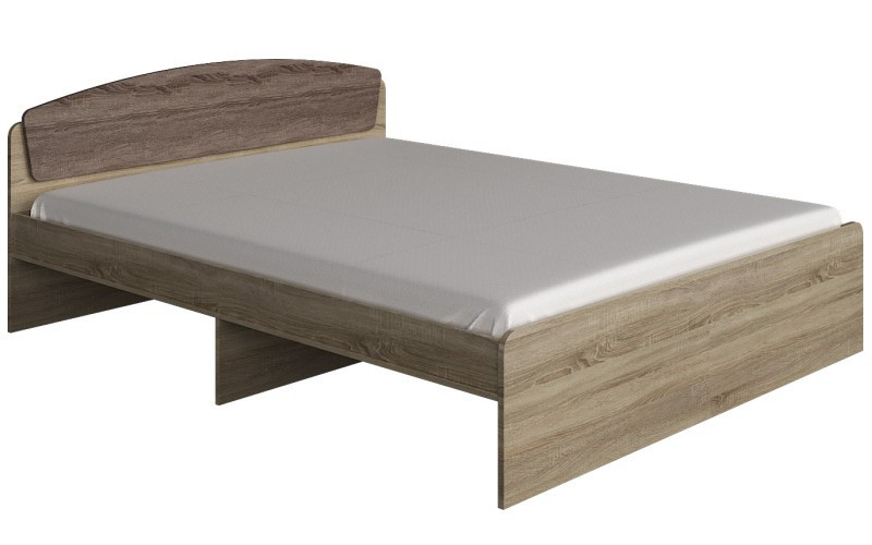 Кровать двуспальная EVR- Астория дуб Сонома + трюфель