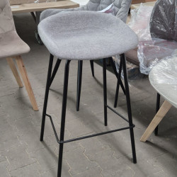 Стул барный INI- SVEN серый тк./ черный каркас   
