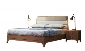 Кровать двуспальная TOP- Вейв лесной орех (без сетки)