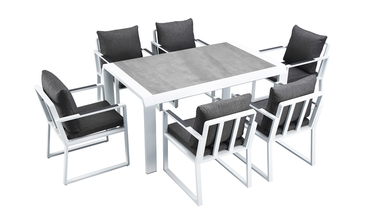 Комплект обеденный на 6 персон Higold Exee (белый + серый) 3055150
