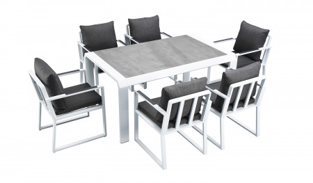 Комплект обеденный на 6 персон Higold Exee (белый + серый) 3055150