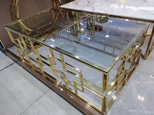 Стол журнальный Elt- T05 (золото+керамика) 