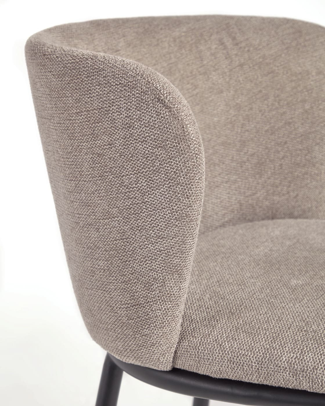 Стул полубарный Kave Home CISELIA CC3001KY10H (коричневый шенилл)