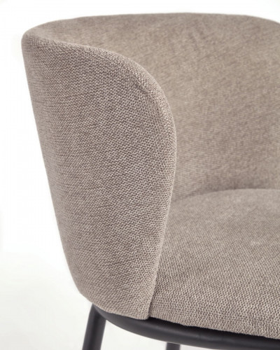 Стул полубарный Kave Home CISELIA CC3001KY10H (коричневый шенилл)