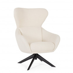 Кресло мягкое поворотное TERR- Bizzotto Hailey (белый)