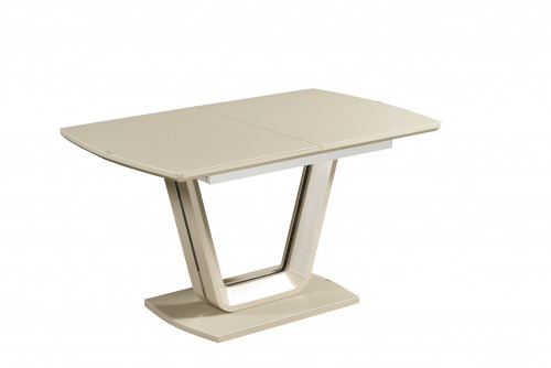 Стол обеденный IMP- Asti капучино, МДФ + стекло, 140 см