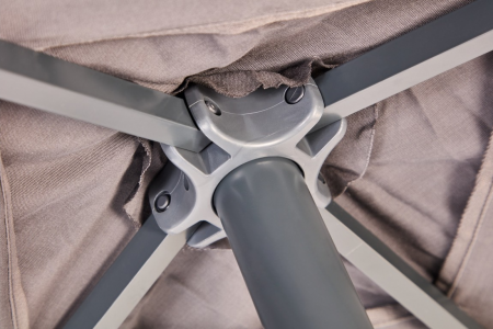 Зонт от солнца квадратный с базой DEI- Ezpeleta Eolo Pureti 2.5x2.5 (TAUPE С БАЗОЙ BOND 50 KG)