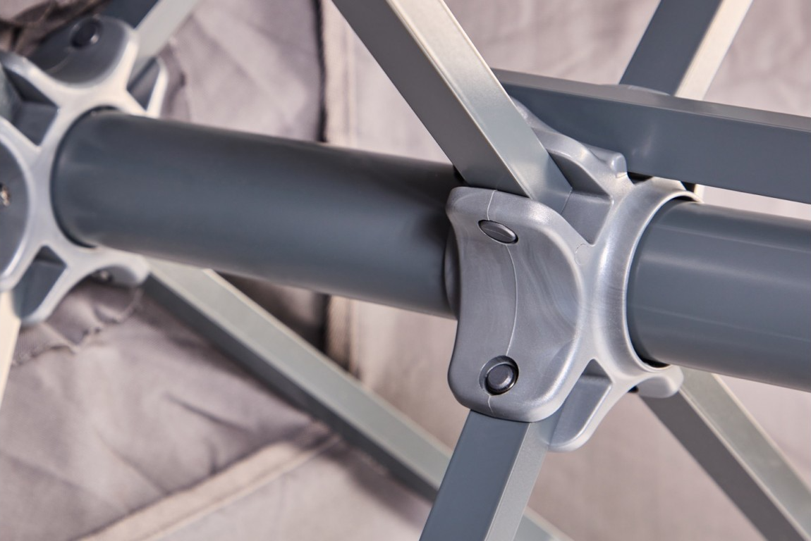 Зонт от солнца квадратный с базой DEI- Ezpeleta Eolo Pureti 2.5x2.5 (TAUPE С БАЗОЙ BOND 50 KG)