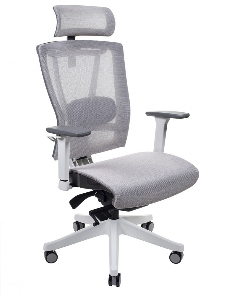 Крісло керівника LUX- ERGO CHAIR 2 MESH WHITE/ BEIGE ергономічне