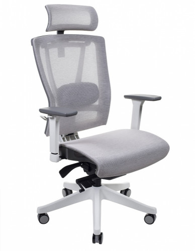 Крісло керівника LUX- ERGO CHAIR 2 MESH WHITE/ BEIGE ергономічне