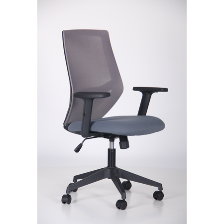  Кресло офисное AMF- Lead Black (сиденье Нест-08 серая/спинка Сетка HY-109 серая)