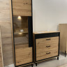Витрина низкая Perfect Home Нест / Nest 2-дверная 2D1W/90 Дуб артизан/антрацит
