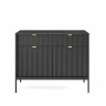 Комод Perfect Home Новая/Nova 2-дверный с 2 ​​ящиками, черными ножками KSZ104 Черный