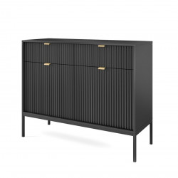 Комод Perfect Home Новая/Nova 2-дверный с 2 ​​ящиками, черными ножками KSZ104 Черный