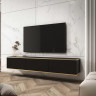 Тумба под ТВ навесная Perfect Home Оро / Oro RTV175 3-дверная Черный