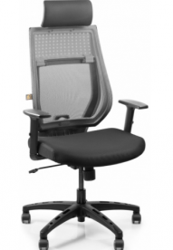 Кресло офисное BRS- Team White/Grey TWG-01