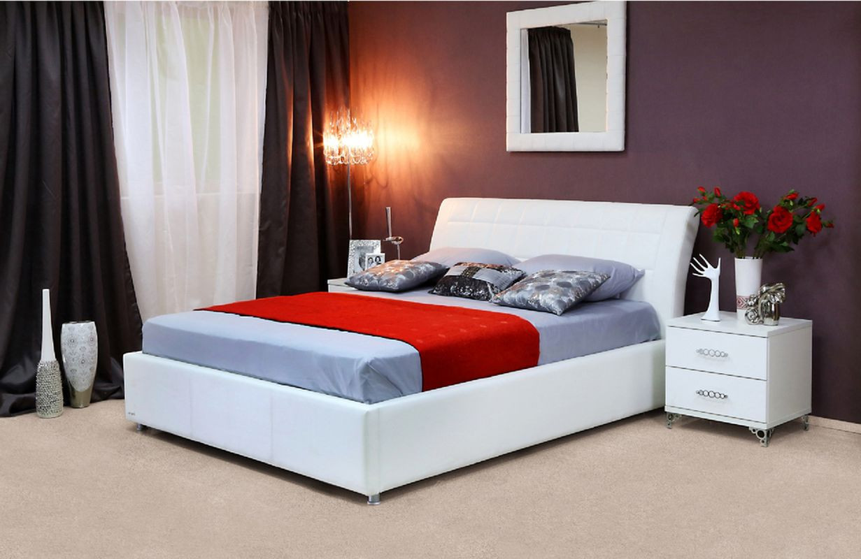 Кровать EMB- Амур (белый)