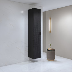 Шкаф настенный на 1 дверь для ванной Helvetia LAURA 30W3NM17 (черный оникс)