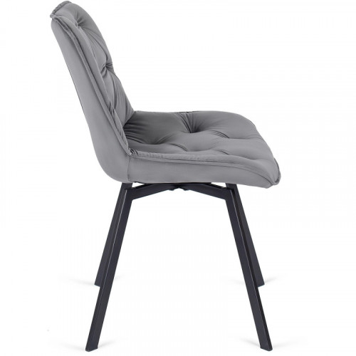 Стул поворотный MEBEL ELITE Marco серый велюр