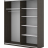 Шкаф-купе Helvetia NIVA 24DWOE16 (дуб Дунин/черный матовый)