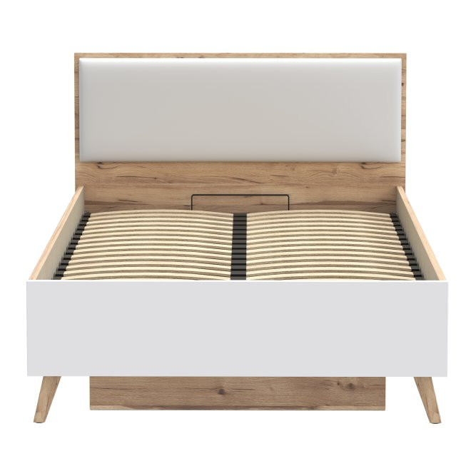 Кровать полутрная Forte VANKKA VNKL4122 (дуб/белый)