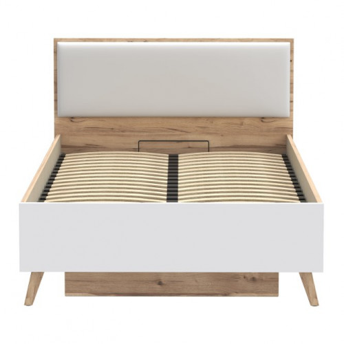 Кровать полутрная Forte VANKKA VNKL4122 (дуб/белый)