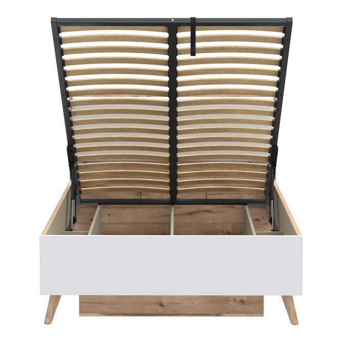 Кровать полутрная Forte VANKKA VNKL4122 (дуб/белый)